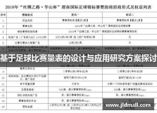 基于足球比赛量表的设计与应用研究方案探讨